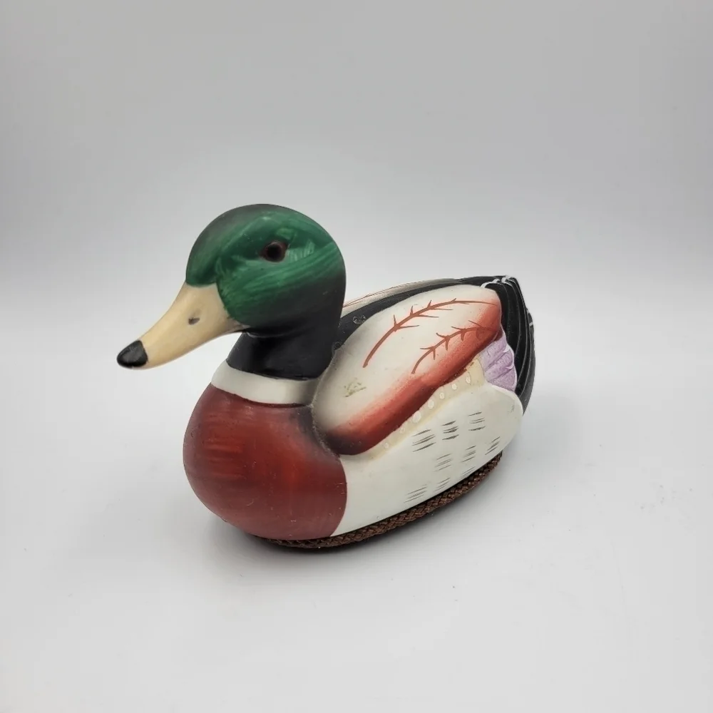 Vintage Small Handpainted Ceramic Duck